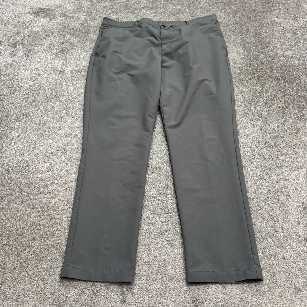 Banana Republic Slim Fit Performance 5-Pocket Pants Mens 40x32 Gray Wicking Zip